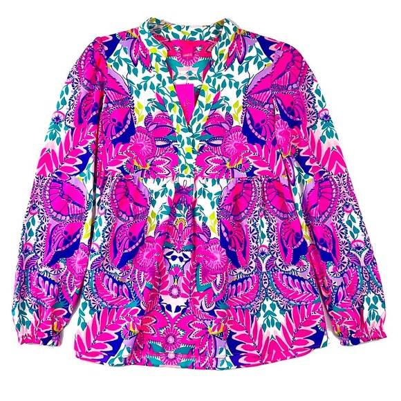 LILLY PULITZER Winona Stretch Tunic Size XXS NWT - Picture 2 of 12